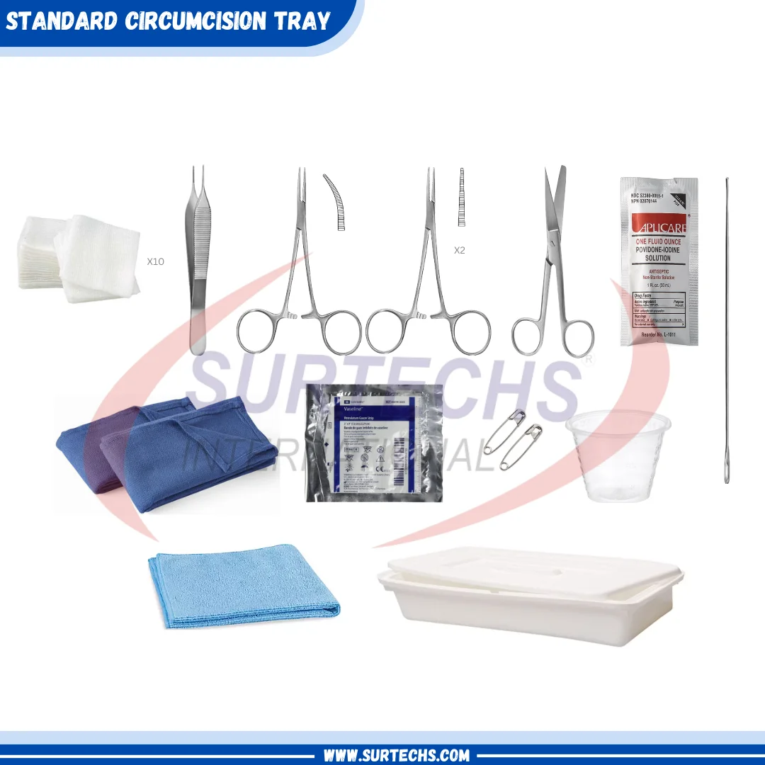 Top Quality Surtechs Standard Circumcision Tray Basic Medical Circumcision Procedure Pack Kit
