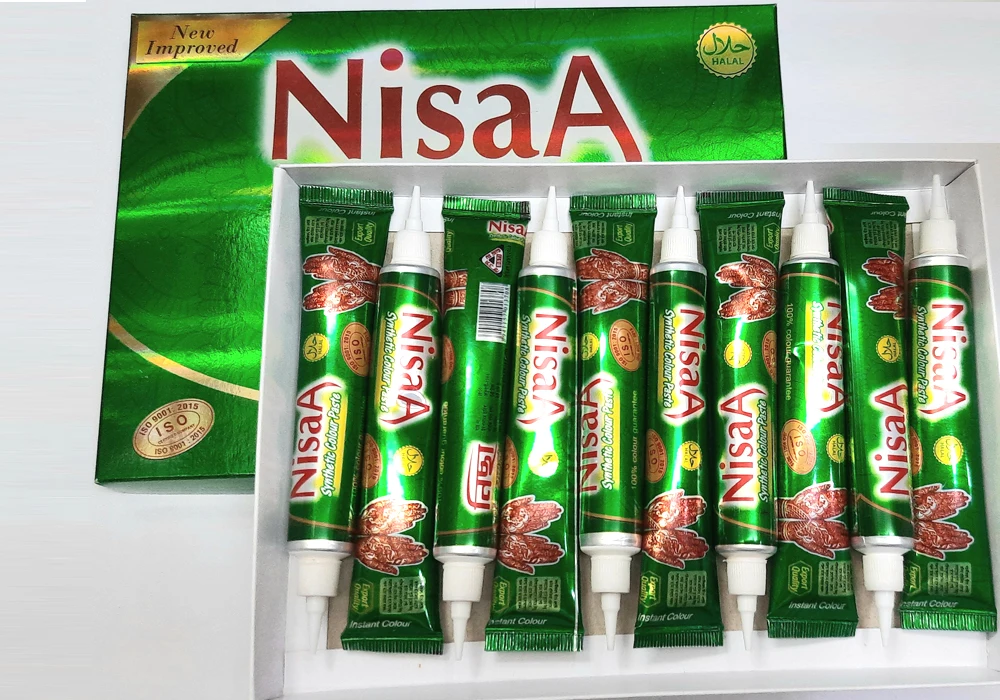 Body paint by henna cone Kashmiri Henna Mehndi Wholesale Factory Price Marron, Red, Dark Red, Dark Brown, Black Color