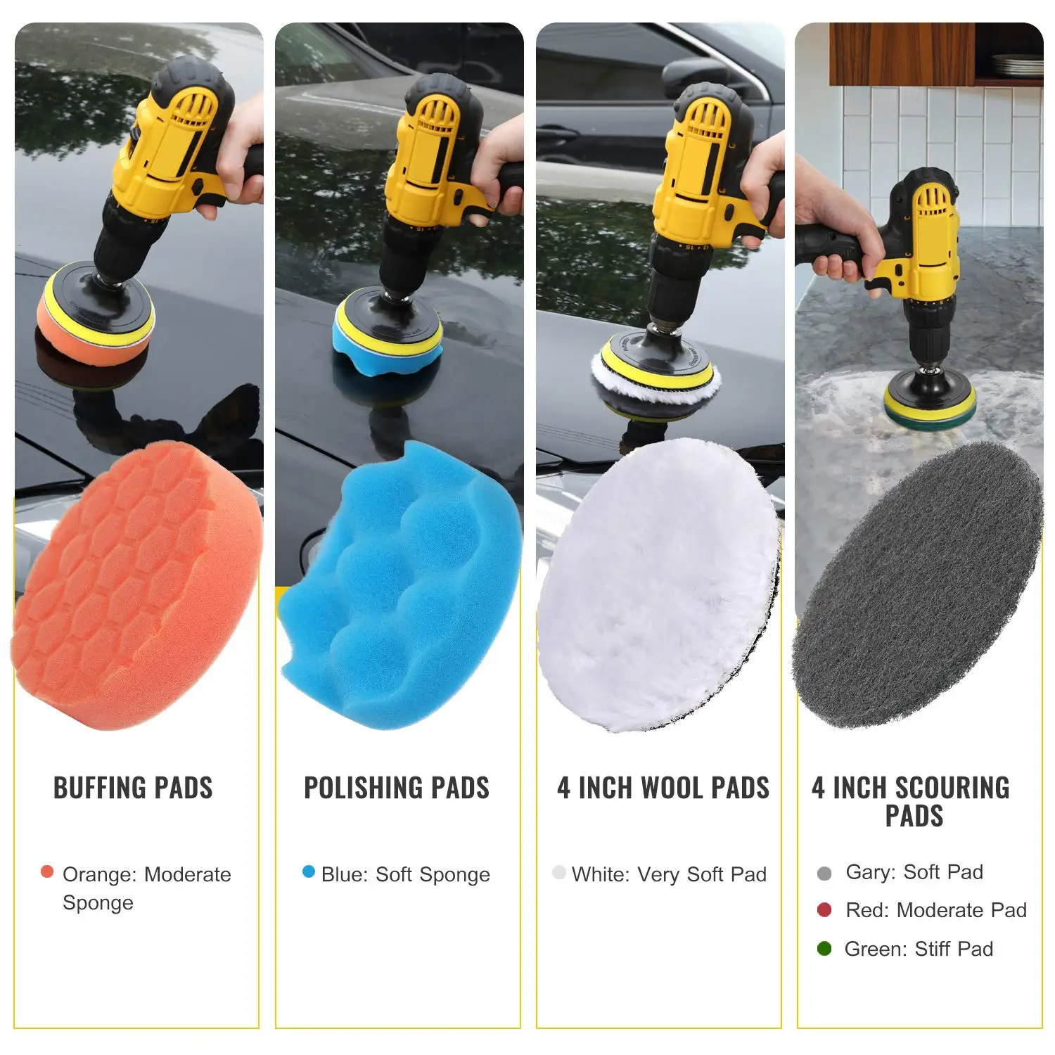 23Pcs Power Scrubber Brush Set For Bathroom Drill Scrubber Brush For Cleaning Cordless Drill Attachment Kit Power Scrub Brush