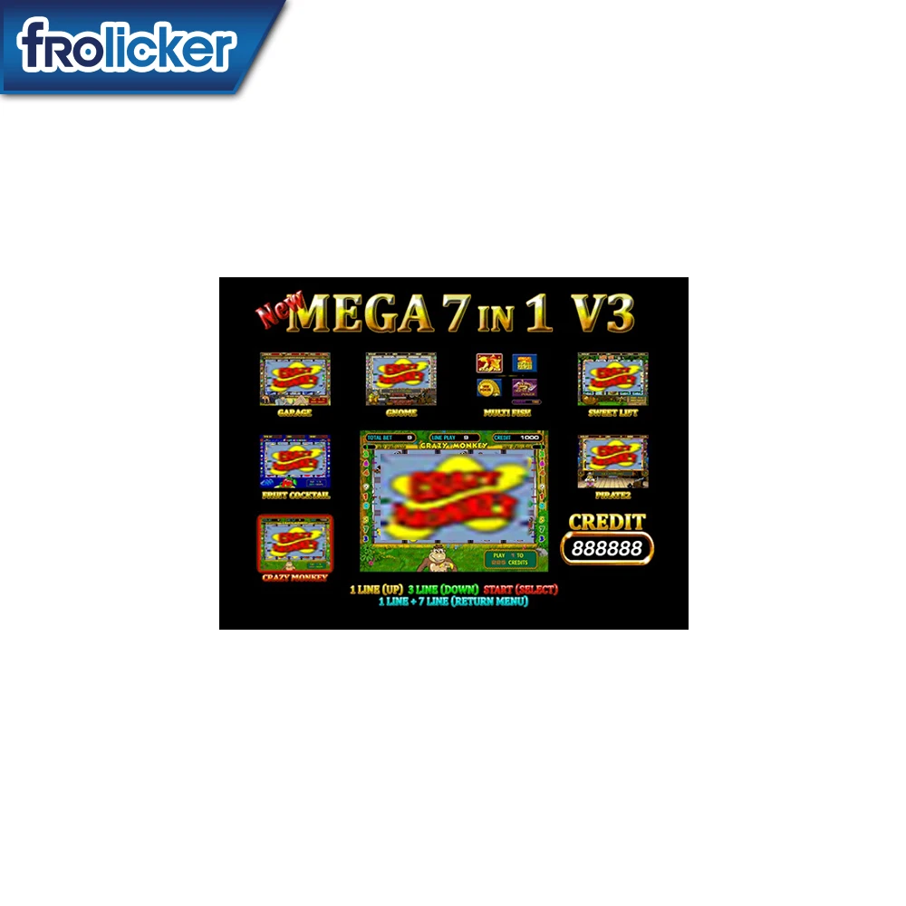 Хорошее качество заводская цена видеоигры гаражная новая Мега машина 7 в 1 tragamonedas maquina de juegos