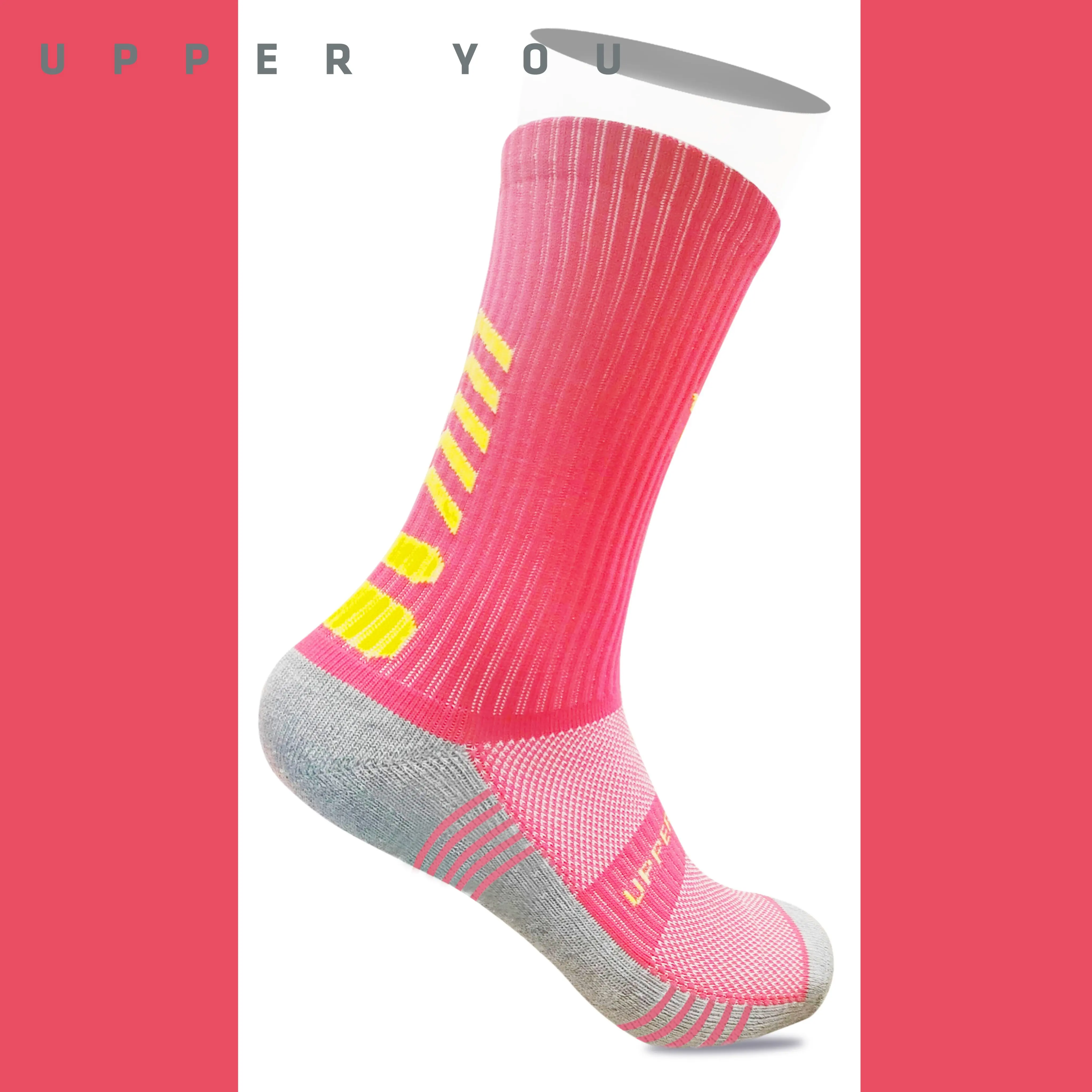 Fashion Sport Men Anti Slip Tube Trampoline Socks Soccer Football Sports Grip Socks