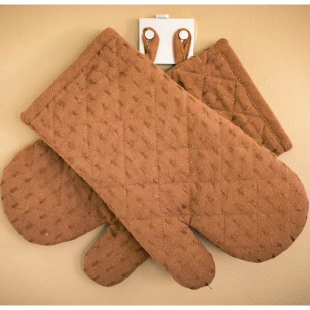 Premium Collection 100% OEM Brown Color High Quality Cotton oven Mitten For Brand Promotion