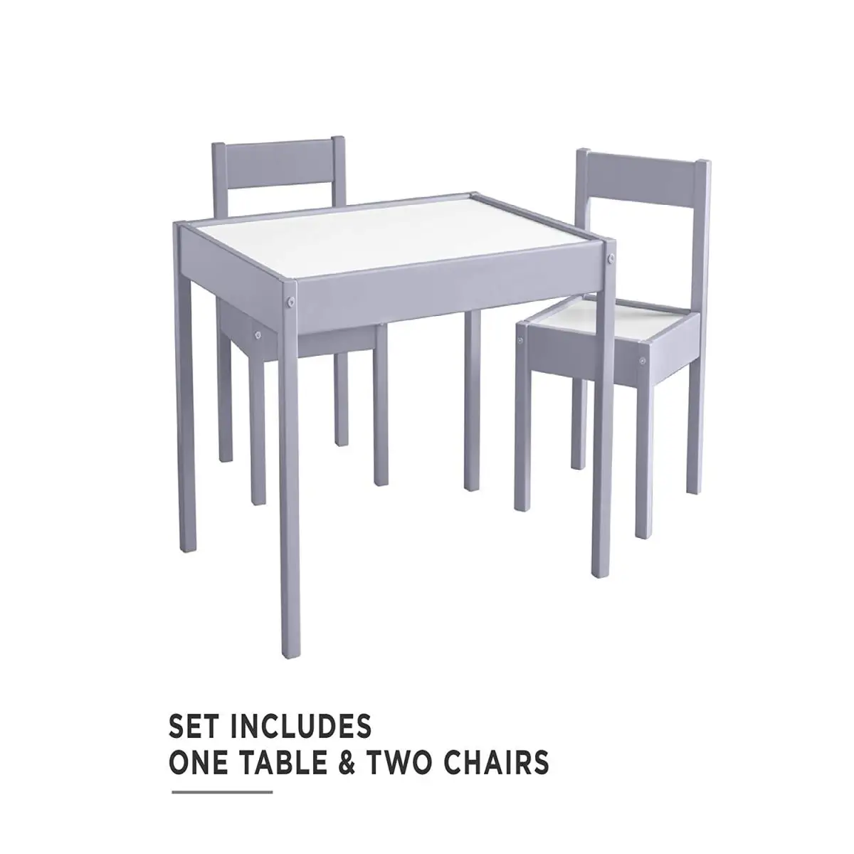 Phoenix Home Modern Gray Children Activity Desk  Kids Table Set For Play House