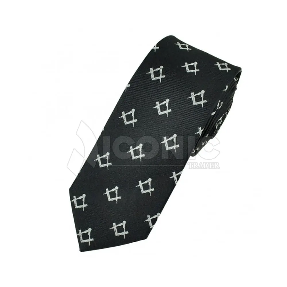 Men Silk Masonic Customize Regalia Tie Blue Color Logo Printed Men Best Sale Regalia Tie For Online Sale