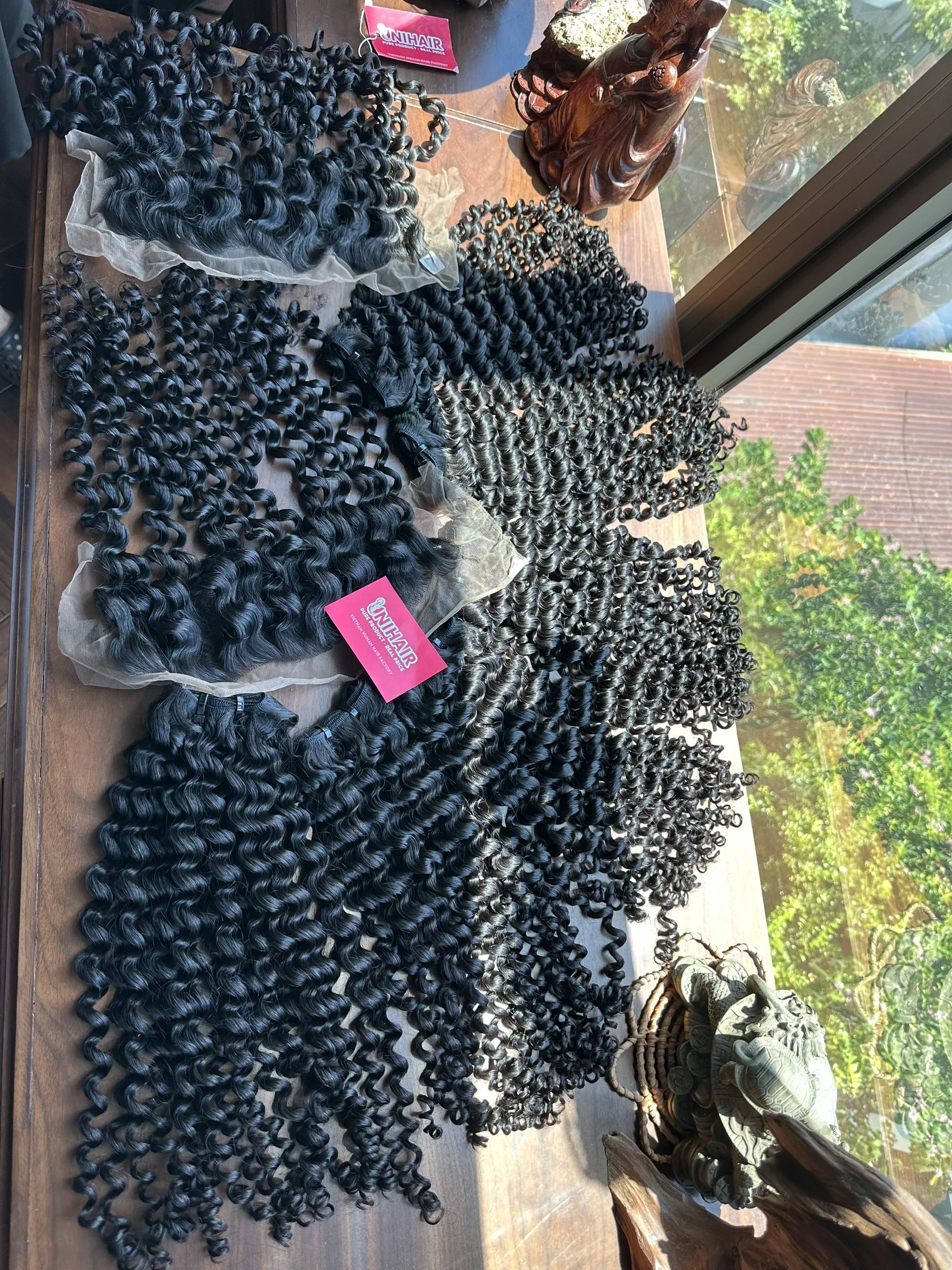 No Tangle No Shedding Deep Curly Natural Color Human Hair Weave Bundles Buy Direct From Vietnam Factory