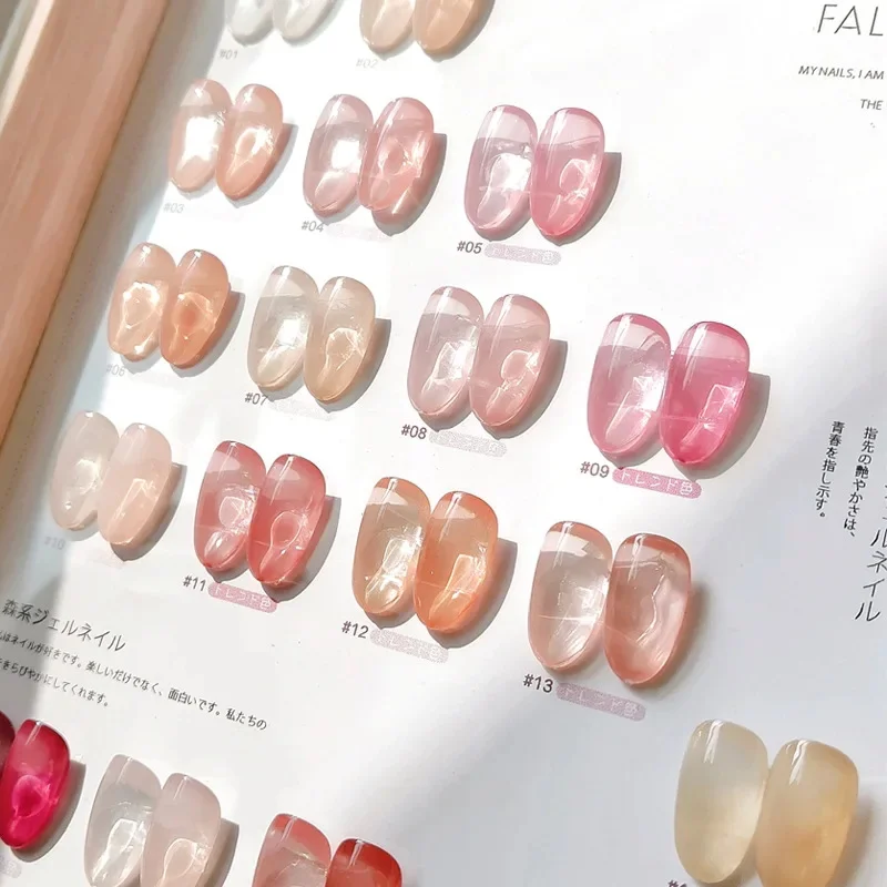28 Color Ice Transparent Jelly Gel Nail Polish Soak Off UV LED Semi Permanent Phototherapy Varnish Nail Polish Ice Through