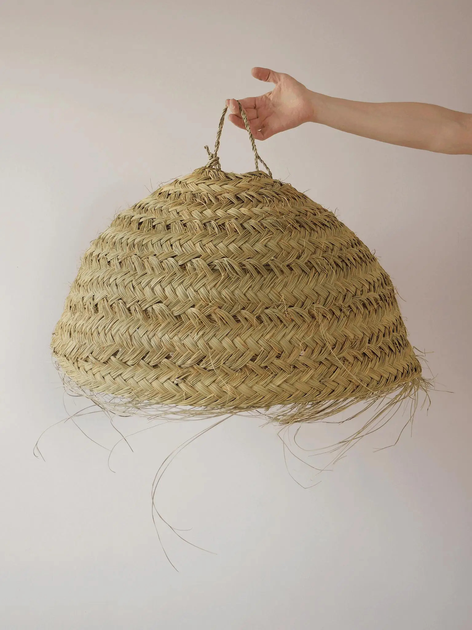 Best Seller Palm Leaves Chandelier Pendant Light Bohemian Style Large Wicker Lampshade Of Their Stems Halfa