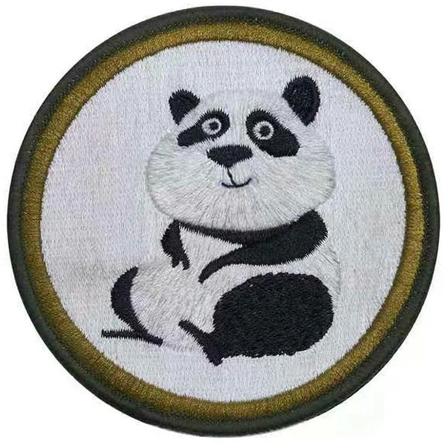 Custom Patches Embroidered Panda Custom Hats Logo Embroidery Good Quality Embroidered Patches