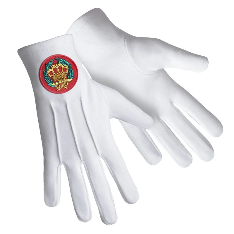 Top quality masonic white cotton gloves customize comfortable new style gloves in cheap rate