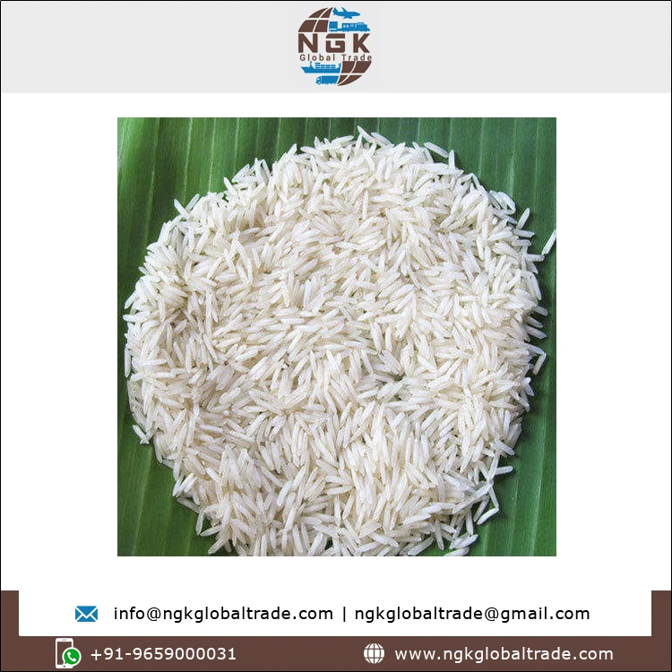 Best Quality Top Selling Pure Original Taste Soft Texture Long Grain Rice White Pusa Raw Basmati Rice from Indian Supplier