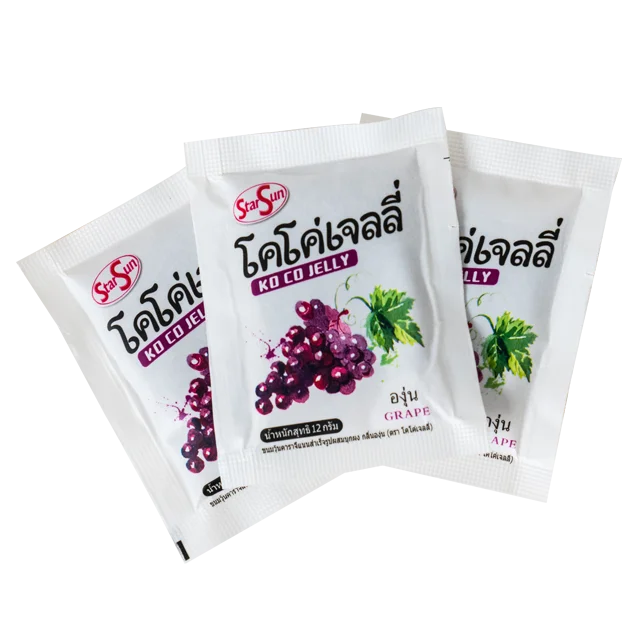 High Quality Ko Ko Jelly 35g. Grape Flavor Jelly Carrageenan Mixed Konyakku Product of Thailand