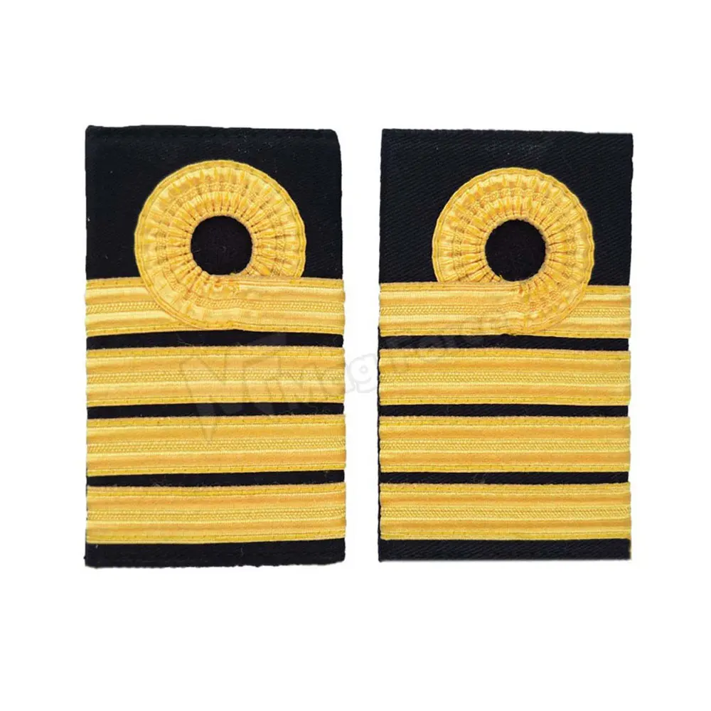 Professional Custom Bullion Wire Patches Shoulder Rank Epaulettes Uniform Epaulettes
