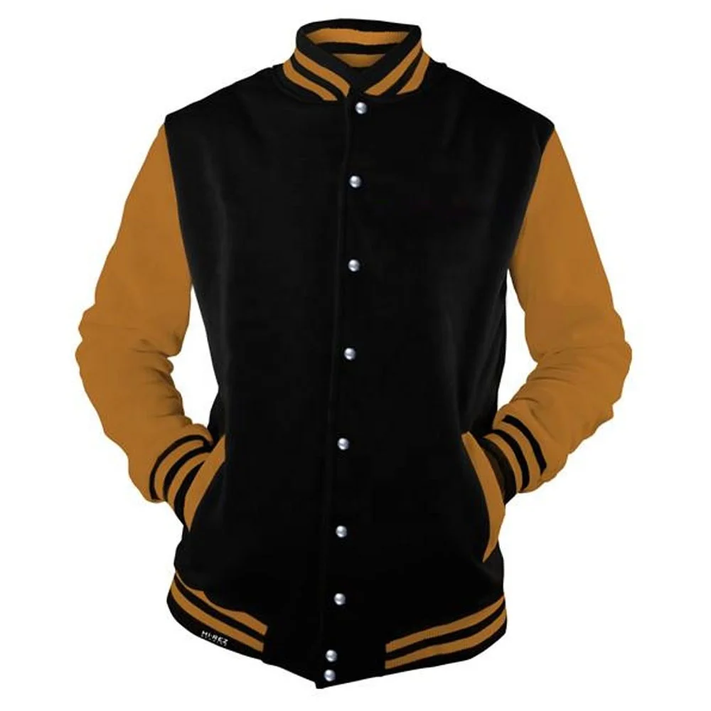 Lettermen  High Quality Embroidery Men Baseball Leather Sleeves Custom Baseball Bomber letterman Varsity Jacket