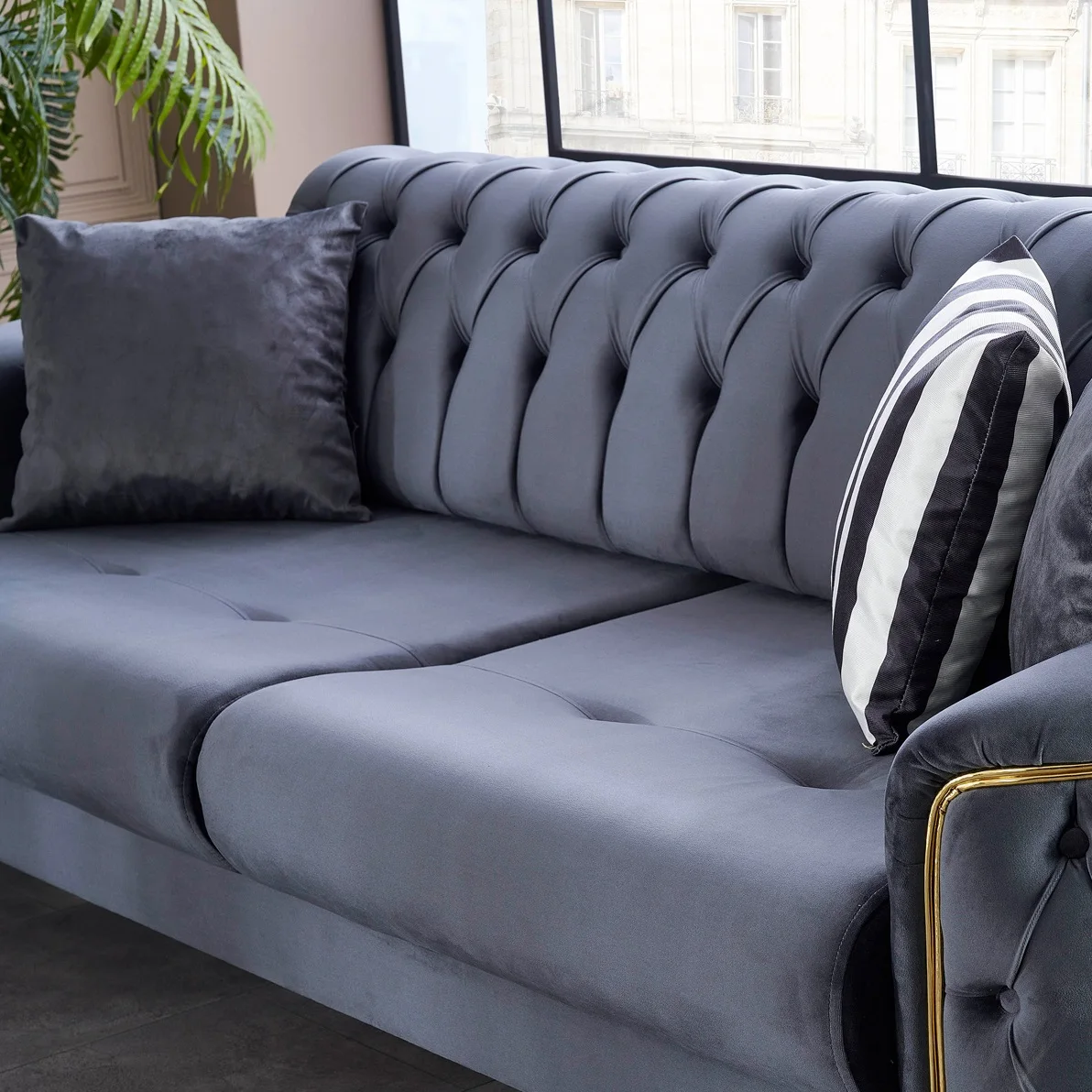 Sofa Comfortable Living Room Furniture Sectional Lounge New Style Modern Combination Luxury Couch Chesterfield Hotel Apartment