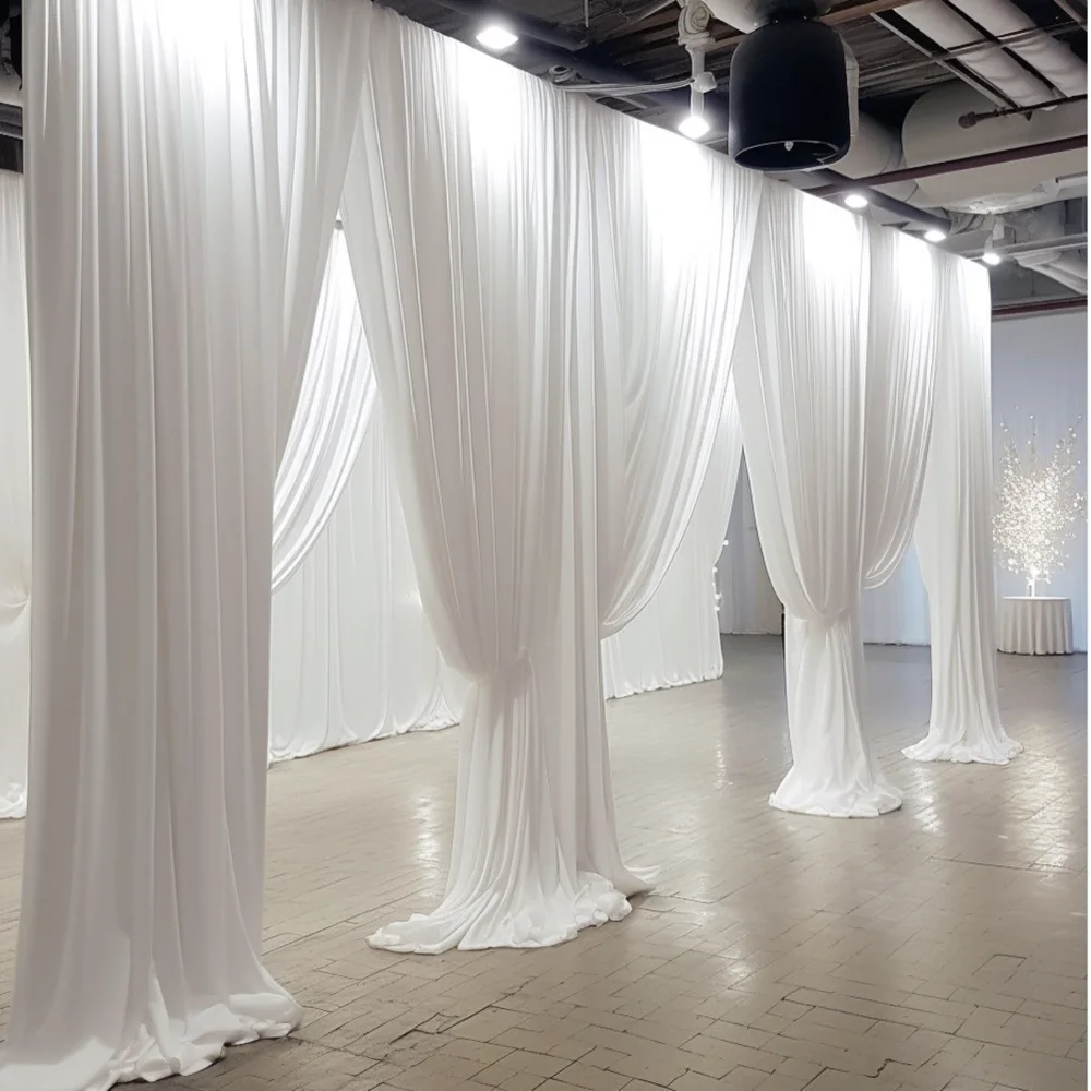 Trade Show W15m XH3m Adjustable Pipe and Drape Heavy Duty Backdrop Stand Kit Aluminum Frame for Wedding Party Events Decoration