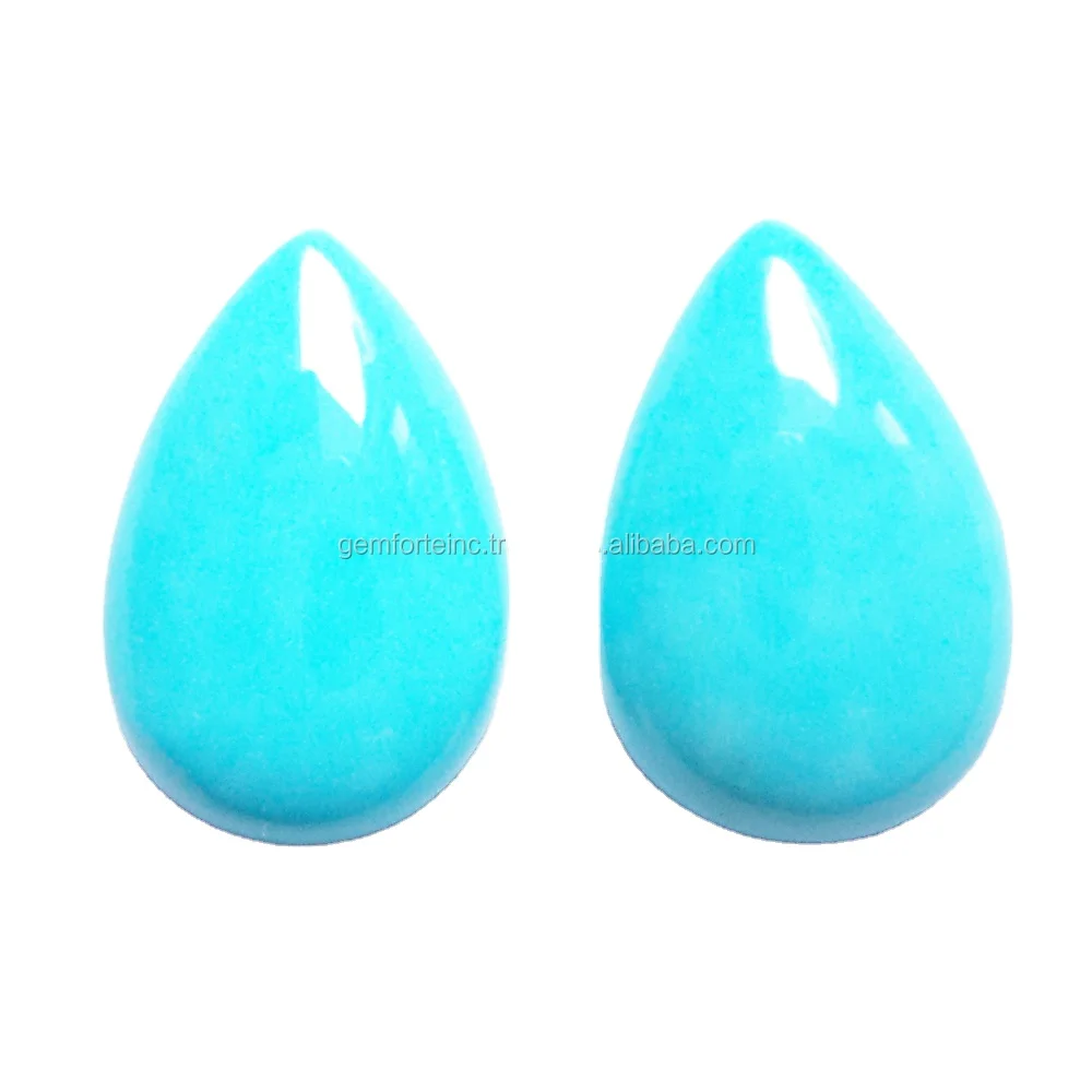Natural Arizona Turquoise Oval Pear Shape Cabochon Free Sizes Loose Gemstone High Quality Jewelry Making Stone Blue Turquoise