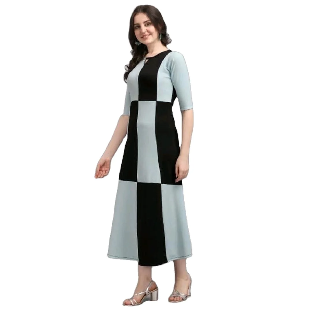 Women Empire Dress Short Sleeves Lycra Fabric Presenting New Collection Of 2023 High Quality At Whole Sale Price