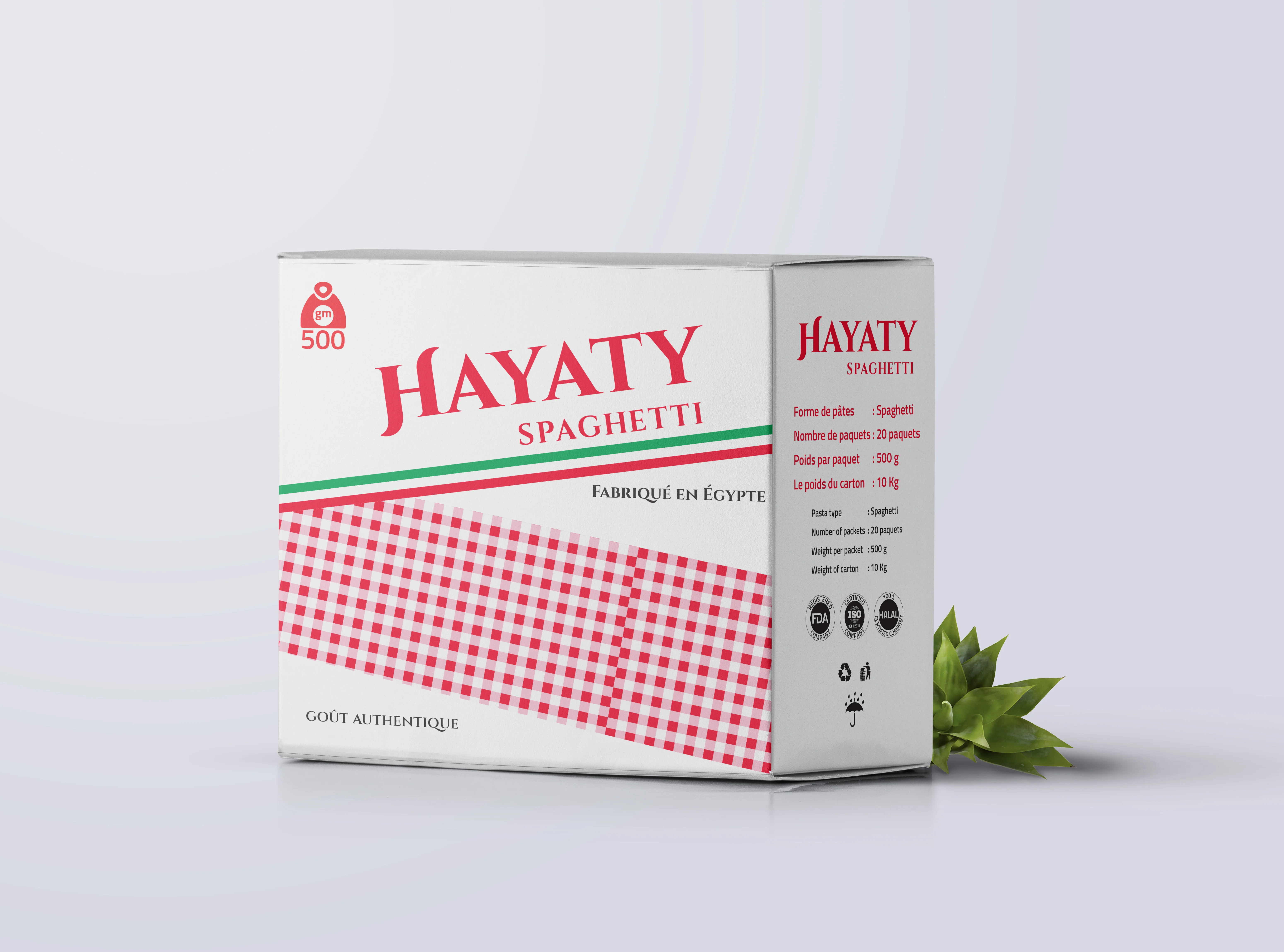 Manufacturer from Africa Spaghetti Pasta 500 g Free Samples Hayaty Brand Private Label