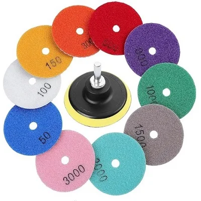 LARIX Diamond Polishing Pads 3 inch ,Wet/Dry