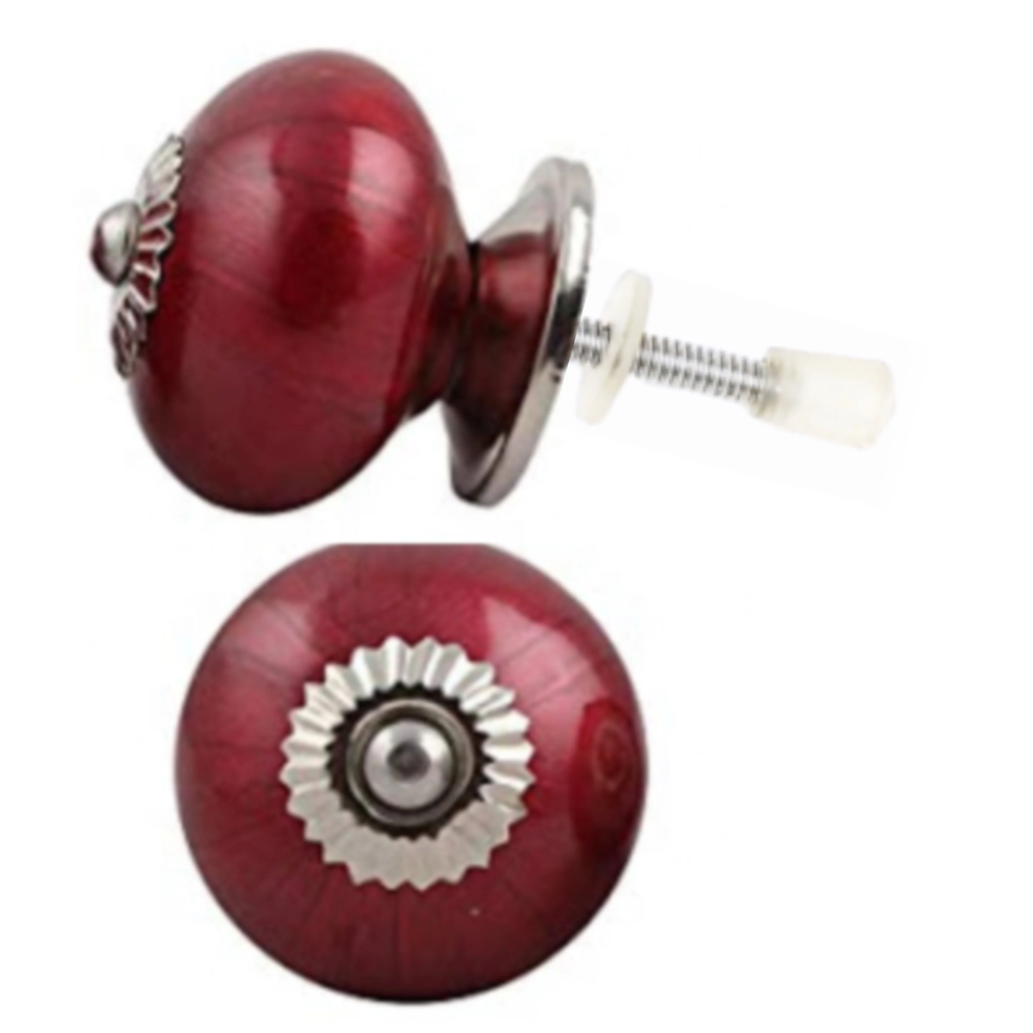 Cherry Red Neon ceramic knobs Cabinet Drawer Door knobs Handle & Pulls