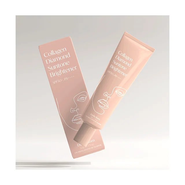 Корея SPF50 + PA ++++ солнцезащитный блок ненанопродукт алмазный порошок Коллаген 50 мл высокое качество натуральный цвет кожи