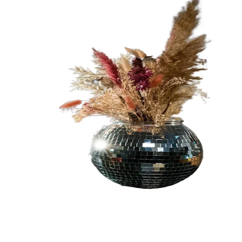 Table Top Wedding Decor Disco Light Vase Coloured Crystal Vase Home Hotel Restaurant Modern Decorative Vase For Sale