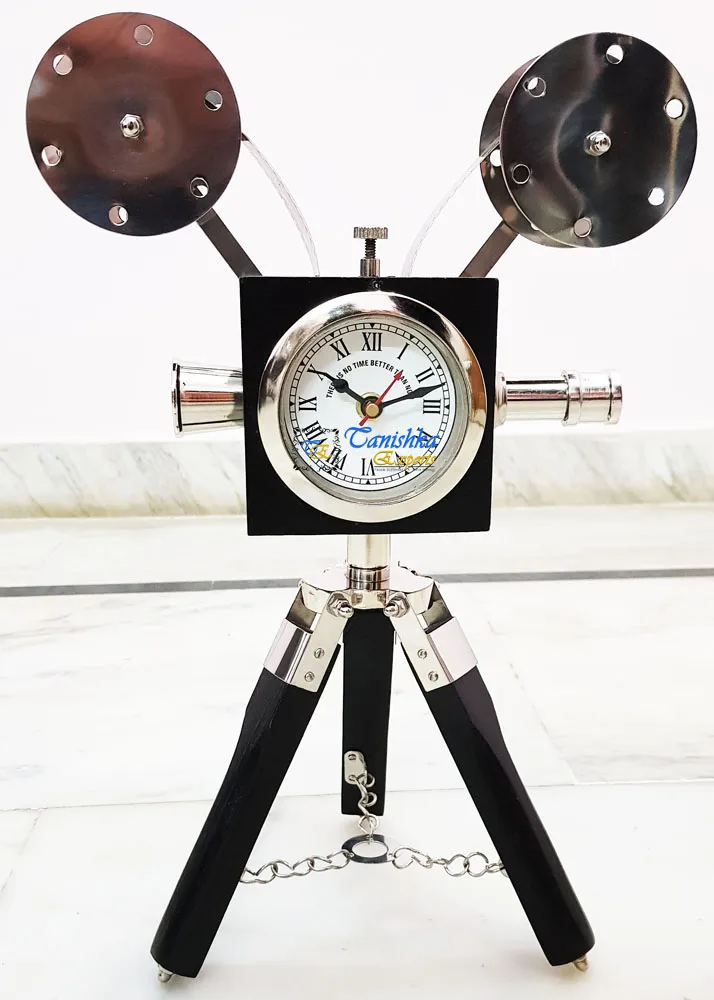 Top Sell Australian Antique Style Projector Retro Model Home Decoration Corner Piece Clock with Tripod Stand For Sale