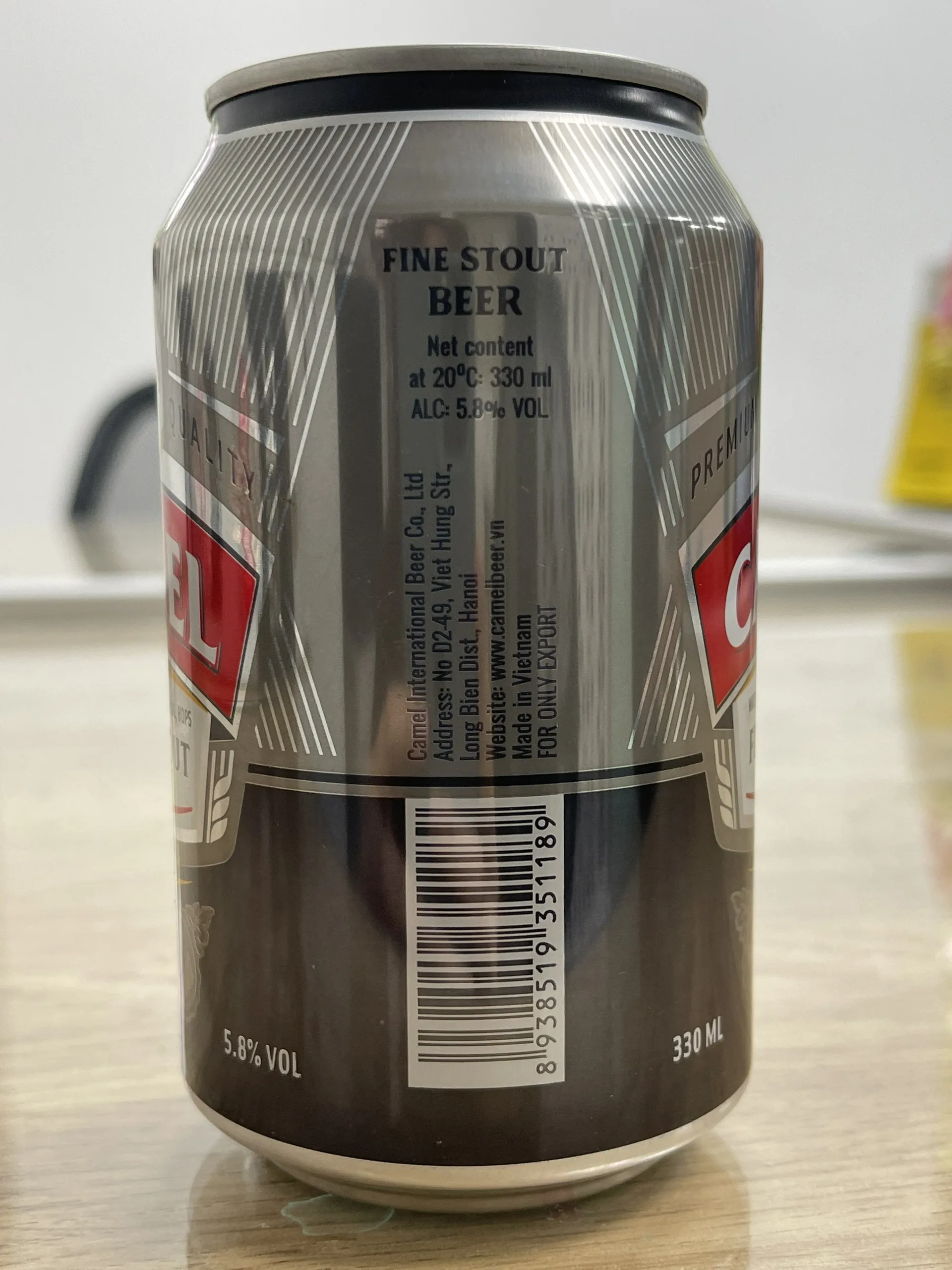 Camel Beer Fine Stout 330ml Wholesale Made In Viet Nam