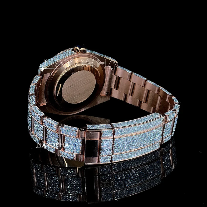 Luxury Modern High Quality Bling Iced Out Diamond Watches Elegant GIA Certified VVS Moissanite Diamond Watches For Men Low Price