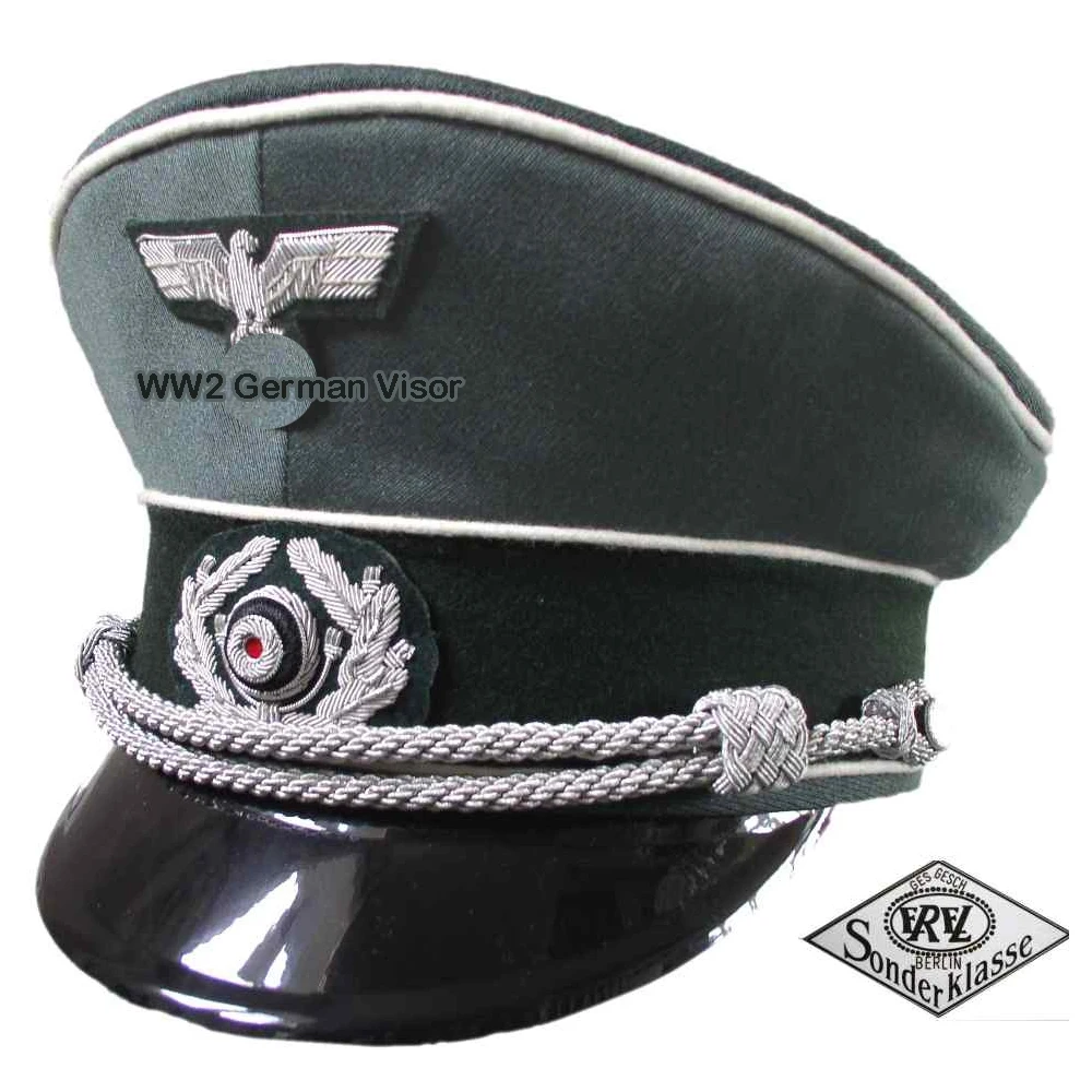 WW2 WWII GERMAN OFFICER M43 HAT GERMAN HATS SS OFFICER M42 HAT