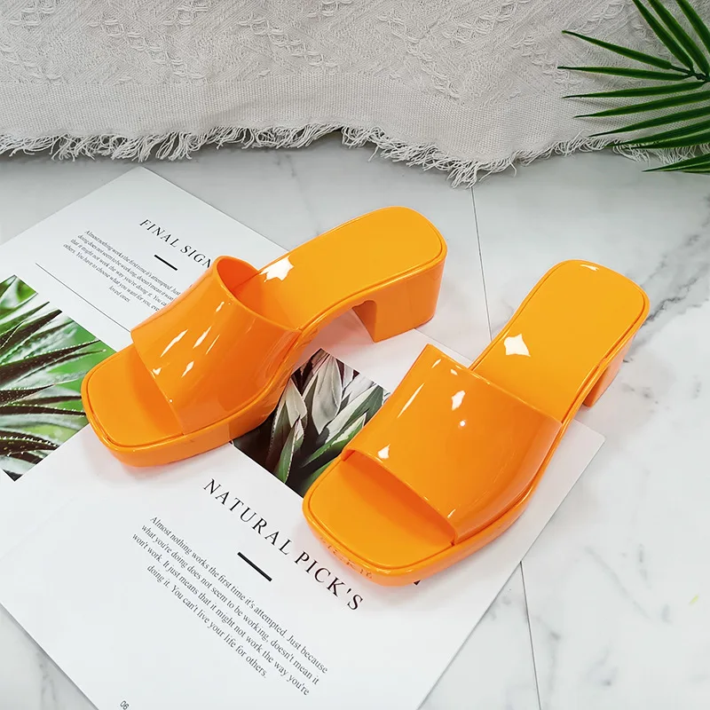 Wholesale candy color womens summer jelly slipper cute home slipper custom slippers