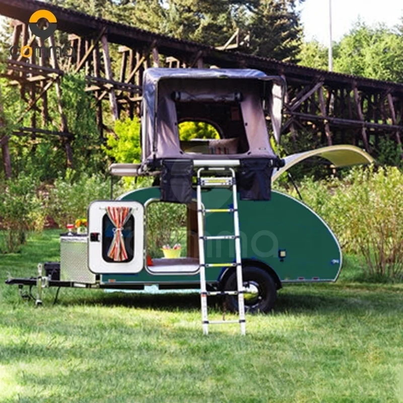 Mobile Tiny House Caravan Camping Travel Off Road Teardrop Small Camper Trailer