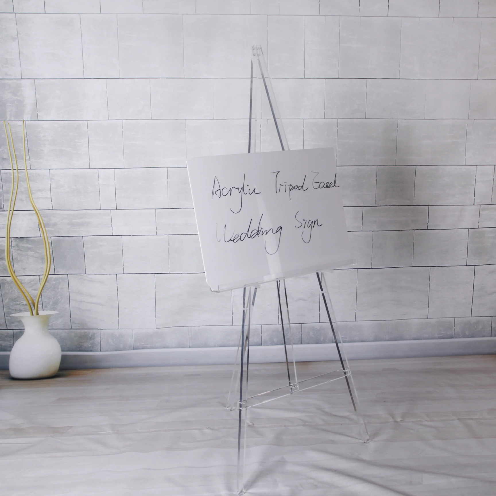 Premium Clear Acrylic Easel Acrylic Easel Stands Acrylic Artist For Wedding Paintings Poster Display Tripod Easel
