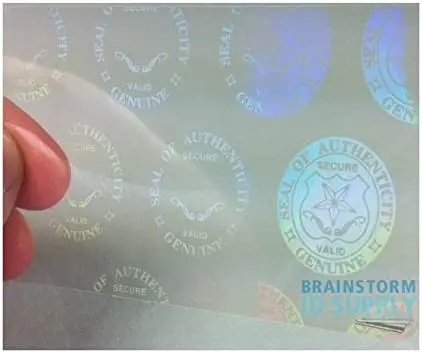 Печать на заказ Термотрансферная прозрачная голографическая ламинированная пленка многослойная бумага Голографическая карта