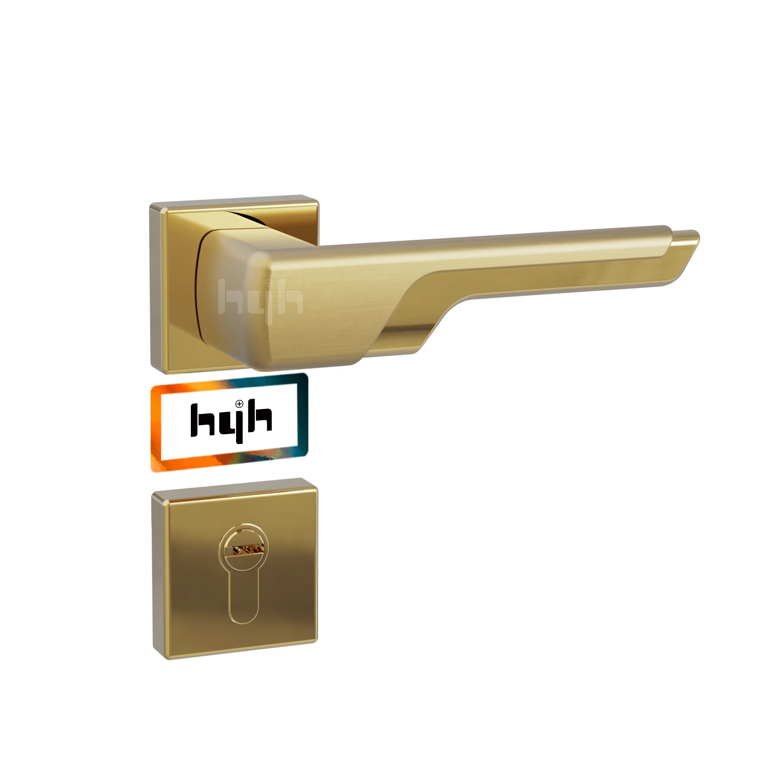 Guangdong-hyh hardware Lock Dead Lock Full Set Silver Oem Black Door Handle Lock