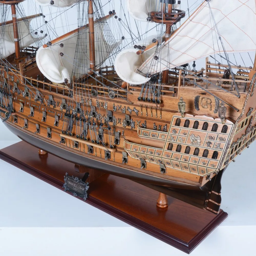 Sovereign of the Seas Ship Model 80cm (Curved sails) Handcrafted Wooden Replica