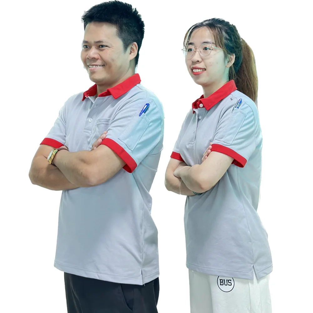 High quality Polo Shirts men and women for Custom Design drop shoulder- Free Sample from FMF Sao Mai - Vietnam Garment Factory