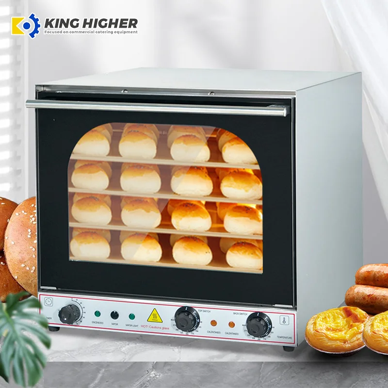 CE Certified 4-Tray Stainless Steel Commercial Electric Convection Oven for Bakery Use in Home & Restaurant New & Used Condition