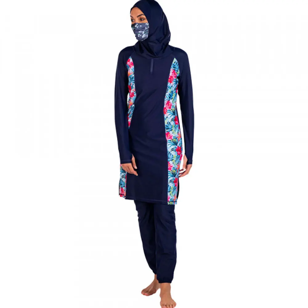 Muslim Islamic Printed Swimwear Beachwear Manufacturer 2024 Custom Plus Size Spandex Swimsuit