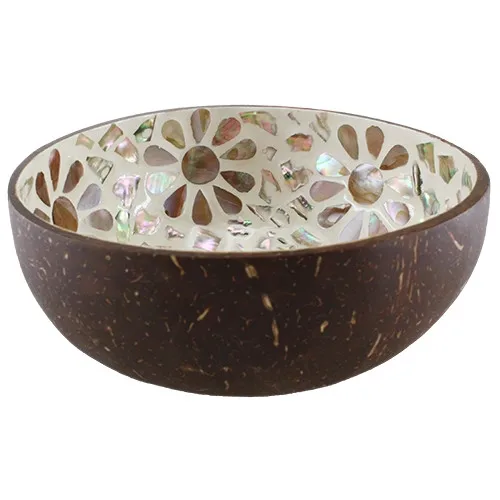 Eco-friendly coconut bowl lacquer, mother of pearl coconut bowls, eggshell coconut bowls coconut lacquer shell bowl