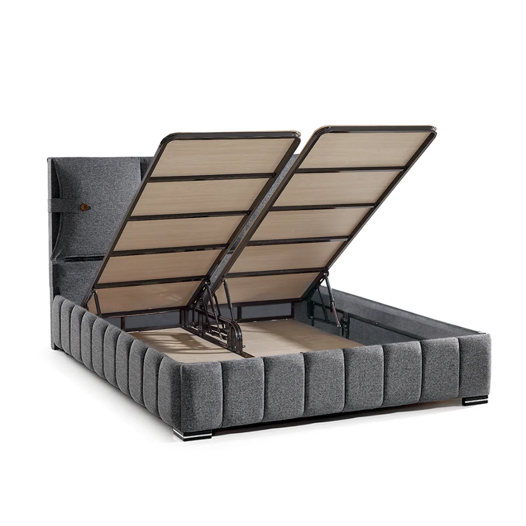 MD Grande 140x190 Double Bed Base, Headboard Set GM1109