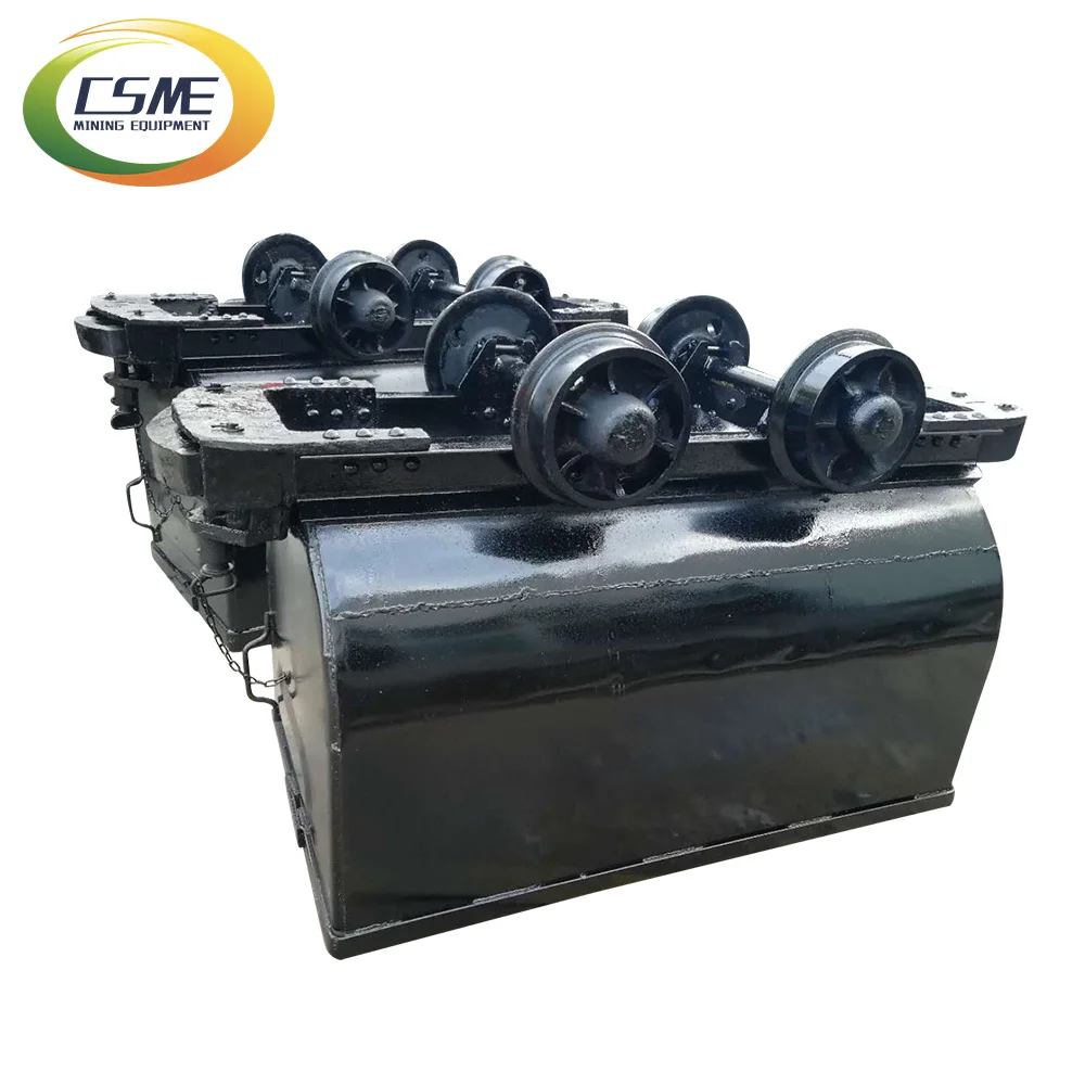 Ready to Ship Underground Rail Mine Wagon Side Dump Mine Cart Curved Rail Side Dump Mining Car