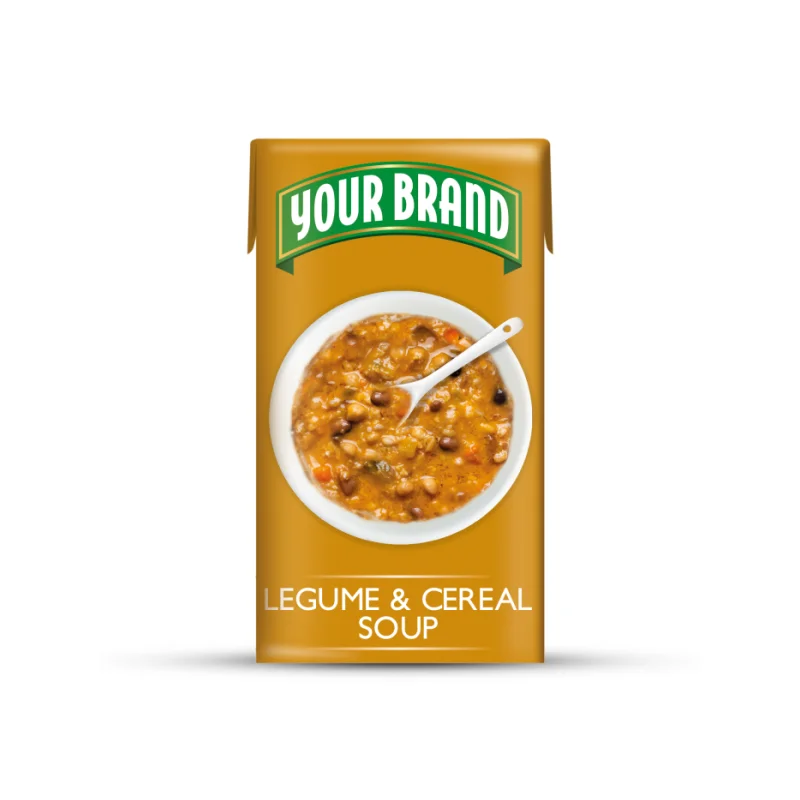 Made In Italy Your Brand Customizable for Private Label Legume and cereal Soup in paper carton brick 12x500ml 16,9oz