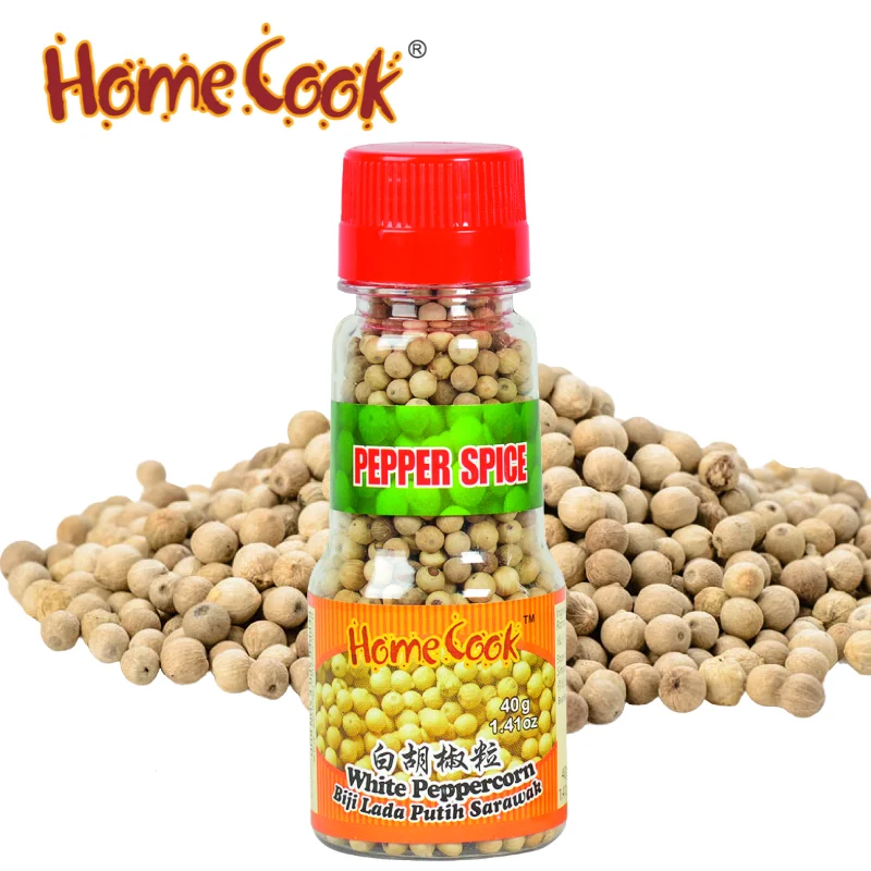 Manufacturer New Crop Clean White Pepper Corn 40g Fresh White Pepper Granule Pure Natural Best Price South East Asia Spices