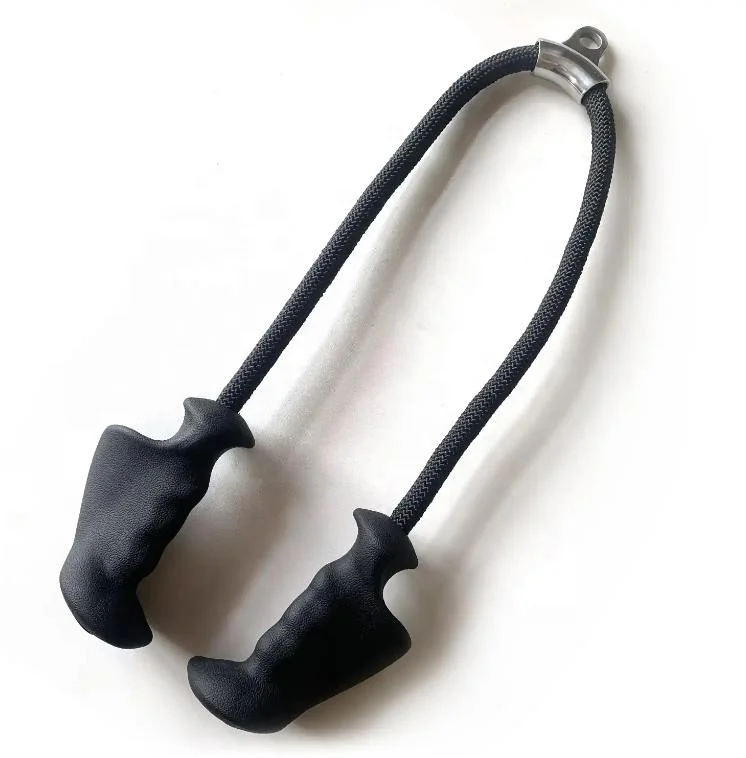 Ergonomic Triceps Rope Pull Down with Anti-Slippery TPE Grip for Activating More Muscle Fibers-Gym Machine Attachment