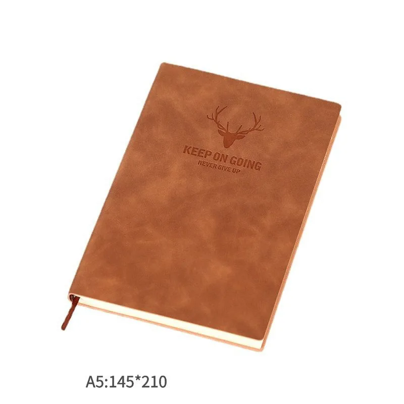 JPS OEM Hardcover Business A5 Mini Cute Journal  Hard Cover Leather Notebook Customizable