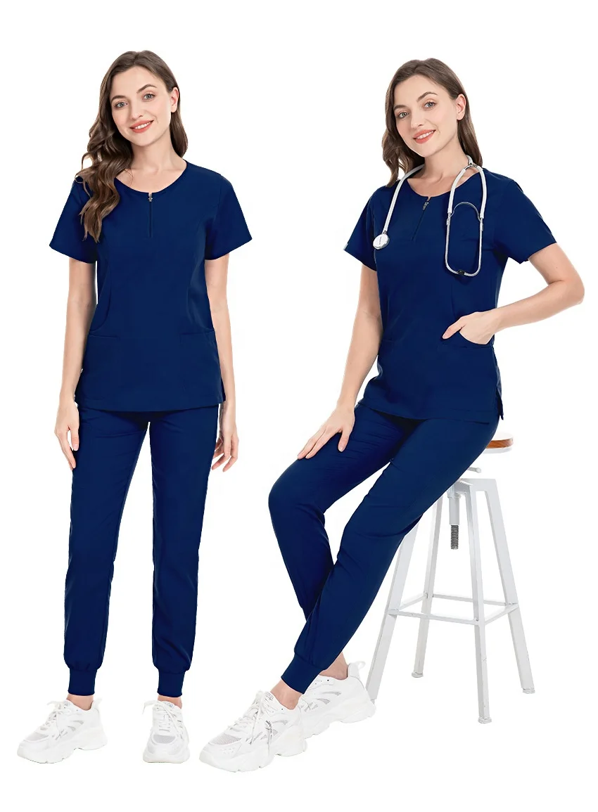 2023 Wholesale New Doctor Hospital Uniform Sets Womens Jogger Set Best Selling Spandex Breathable Female Medical