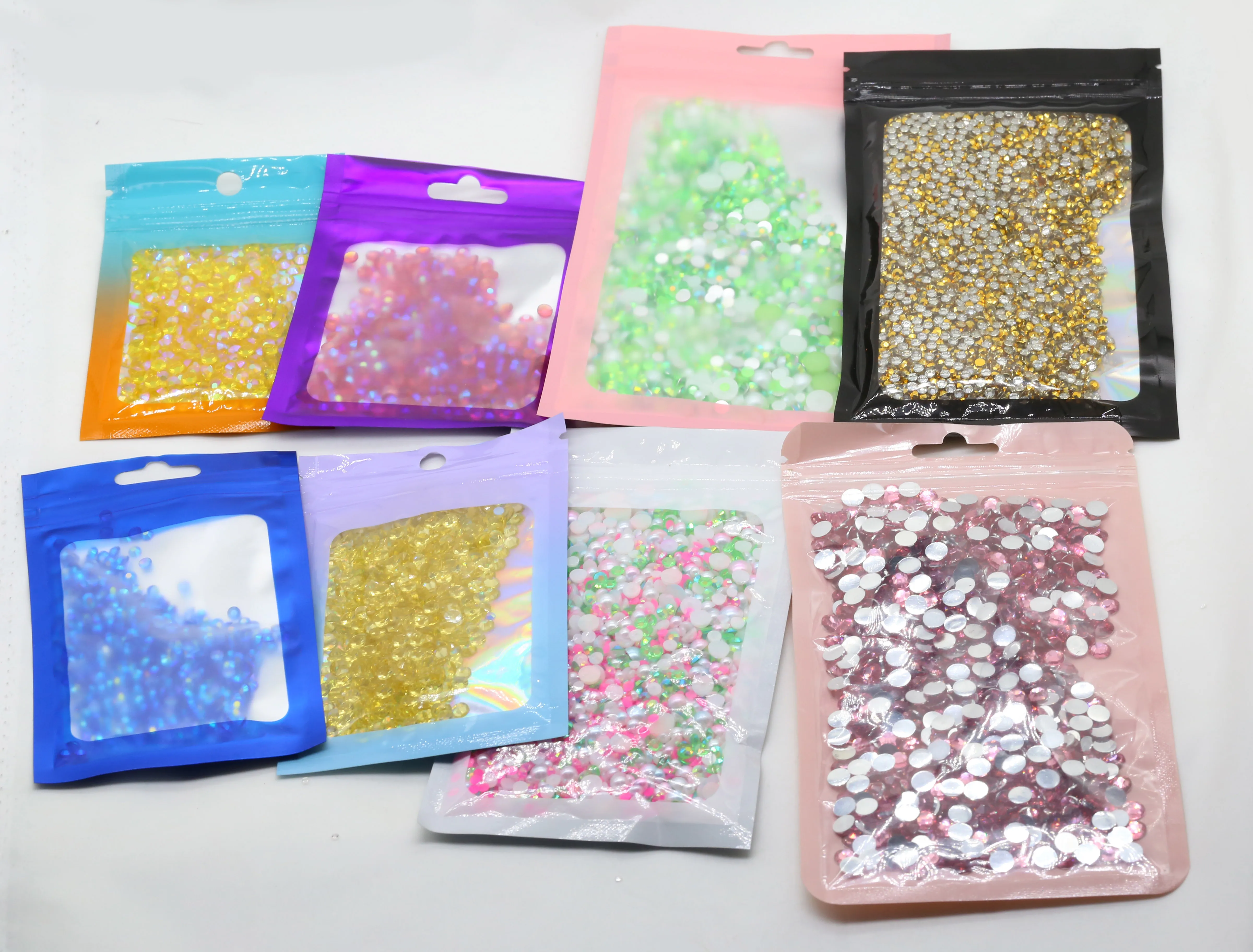 XULIN Customized Package Quantity Logo Flatback Jelly AB Resin Rhinestone Jars Wholesale