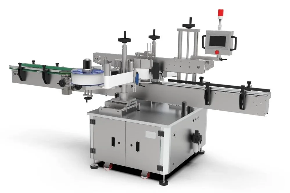 GOSUNM New Tabletop Flat Bottle Labeling Machine Label Dispenser Two Sides Labeling Machine for square bottle