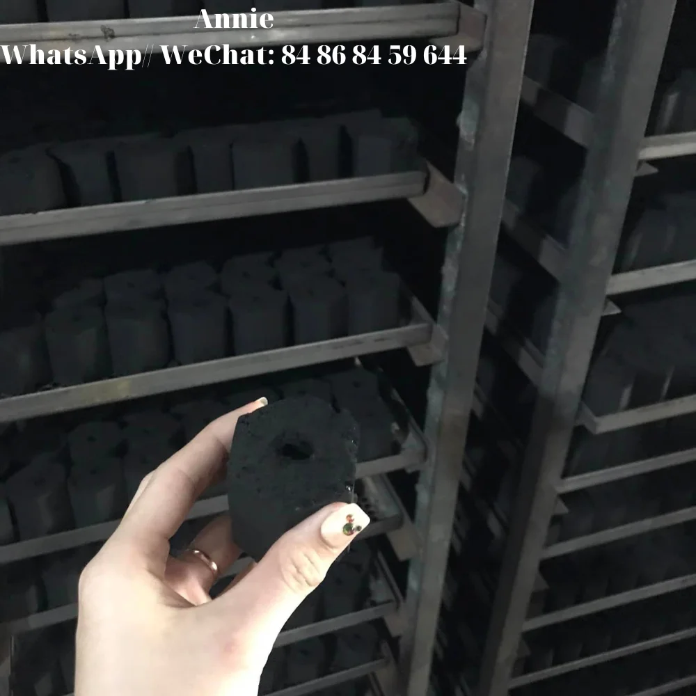 Hot selling coconut charcoal BBQ Briquettes Ben Tre warehouse  PURE COCONUT 100% shell coconut